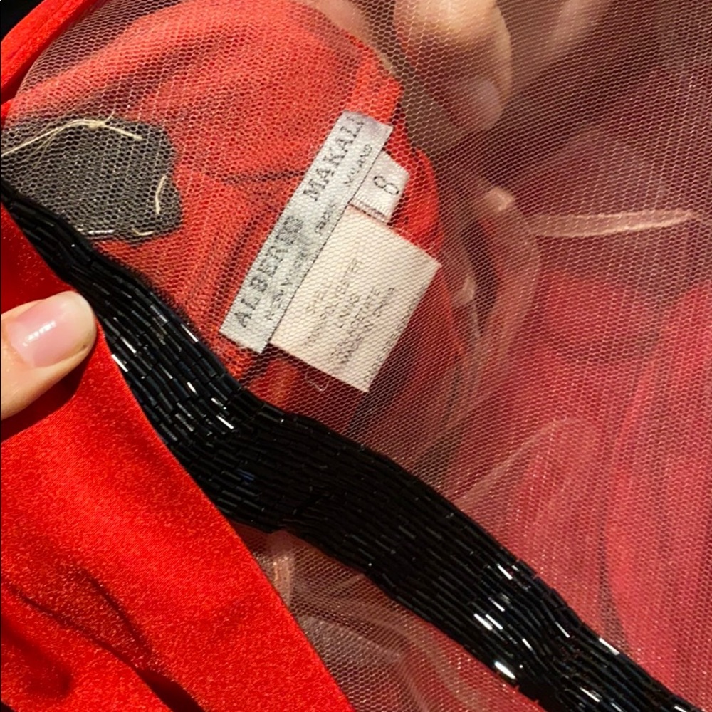 Alberto Makali red gown